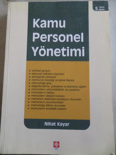 Kamu Personel Yönetimi Nihat Kayar