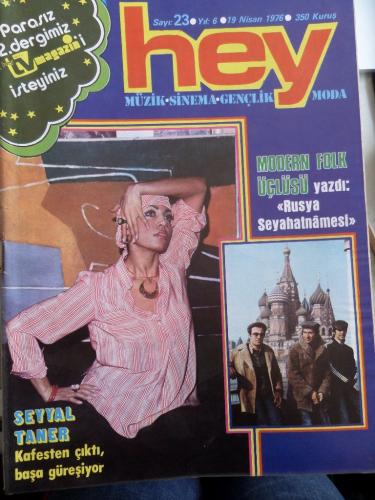 Hey Dergisi 1976 / 23 Kapak Seyyal Taner - Tv Magazin Ekiyle Birlikte