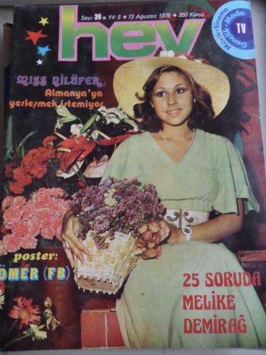 Hey Dergisi 1975 / 39 Kapak 25 Soruda Melike Demirağ - Poster Ömer (FB)