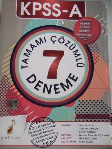 KPSS A Tamamı Çözümlü 7 Deneme