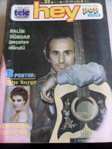 Hey Dergisi 1979 / 25 Kapak Salim Dündar Geçmişe Döndü - Poster Hülya 