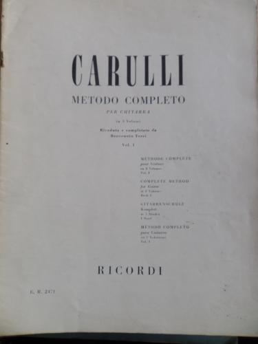 Carulli Metodo Completo Per Chitarra Vol I Ricordi