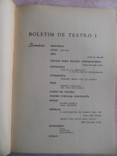 Cıtac - Boletim De Teatro 1