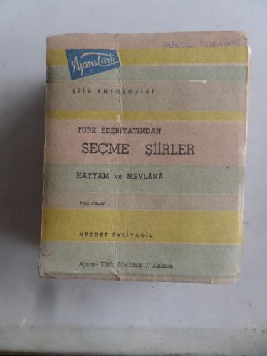 Ajans Türk Şiir Antolojisi Türk Edebiyatından Seçme Şiirler Hayyam ve 