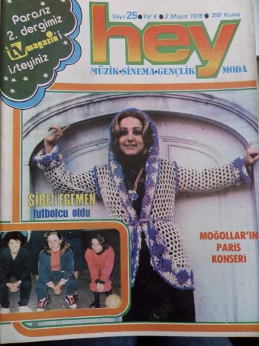 Hey Dergisi 1976 / 25 Kapak Sibel Egemen - Tv Magazin Ekiyle Birlikte