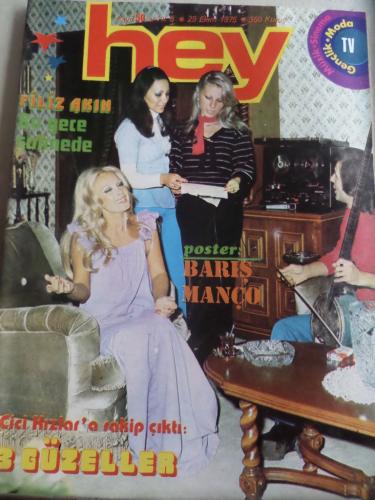 Hey Dergisi 1975 / 49 Kapak Filiz Akın Bu Gece Sahnede - Poster Barış 