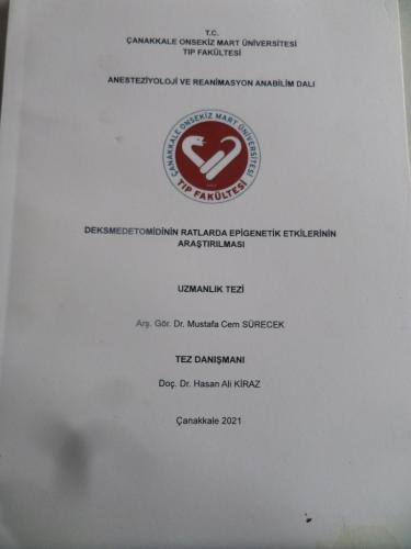 Deksmedetomidinin Ratlarda Epigenetik Etkilerinin Araştırılması Uzaman