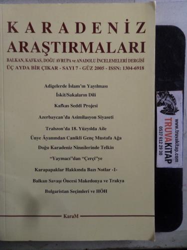 Karadeniz Araştırmaları 2005 / 7