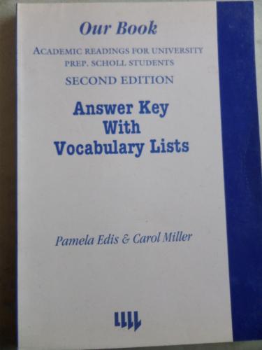 Our Book Answer Key With Vocabulary Lists Pamela Edis