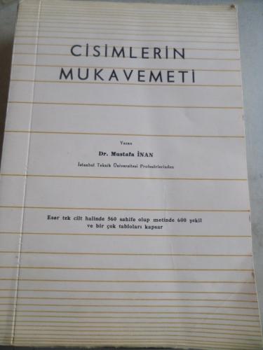 Cisimlerin Mukavemeti Mustafa İnan