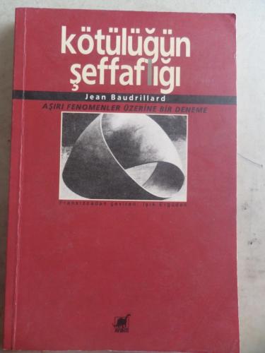 Kötülüğün Şeffaflığı Jean Baudrillard
