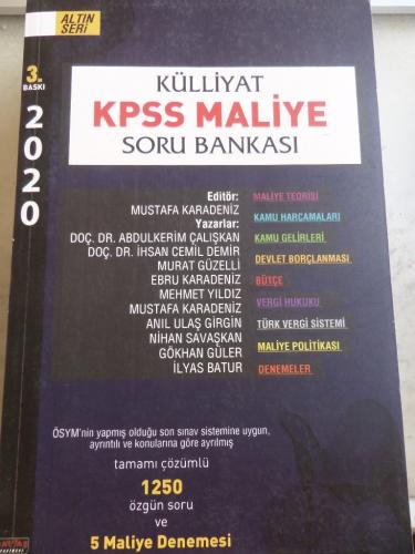 Külliyat KPSS Maliye Soru Bankası Mustafa Karadeniz