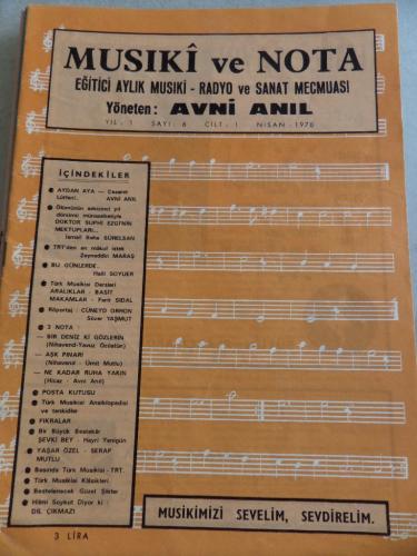 Musiki ve Nota Eğitici Aylık Musiki Mecmuası 1970 / 6