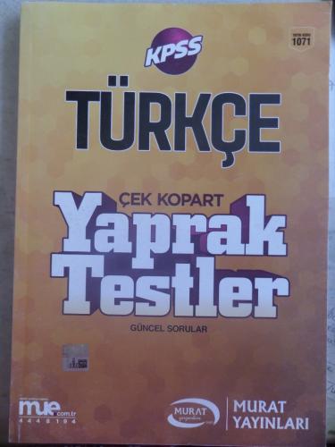 KPSS Türkçe Çek Kopart Yaprak Testler Güncel Sorular