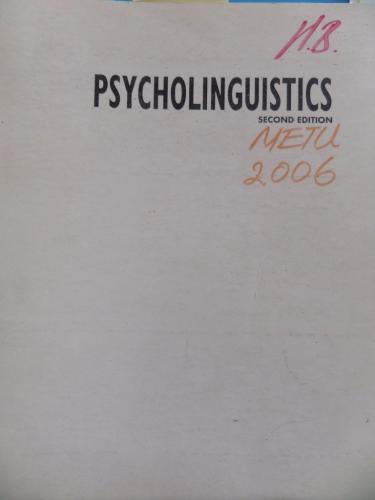 Psycholinguistics* Jean Berko Gleason