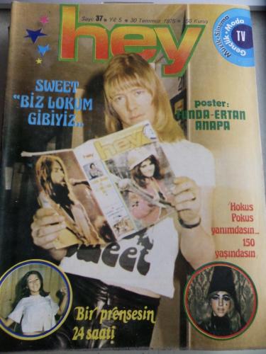 Hey Dergisi 1975 / 37 Kapak Sweet Biz Lokum Gibiyiz - Poster Funda Ert