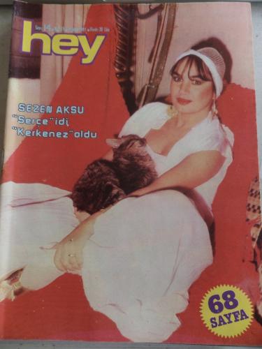 Hey Dergisi 1981 / 14 Kapak Sezen Aksu Serçe İdi Kerkenez Oldu