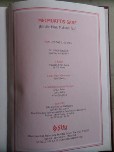 Mecmuat'üs - Sarf İsmail Çelik