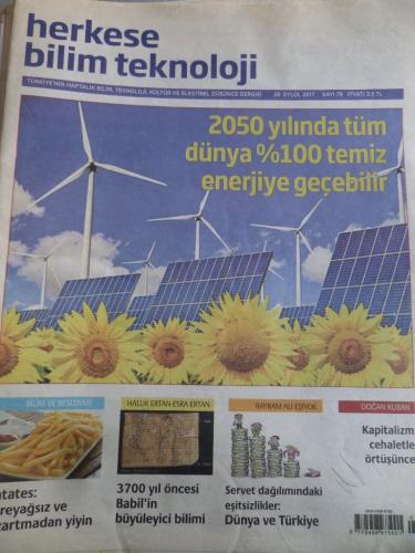 Herkese Bilim Teknoloji 29 Eylül 2017 Sayı 79 - 2050 Yılında Tüm Dünya