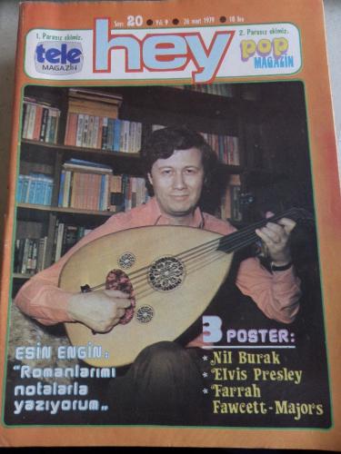 Hey Dergisi 1979 / 20 Kapak Esin Engin - Poster Nil Burak - Tele Magaz