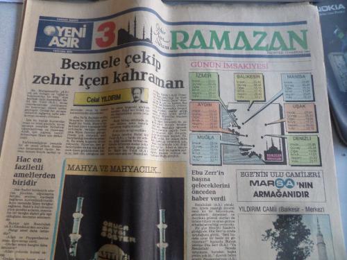 Çağdaş Gazete Yeni Asır 11 Haziran 1984 Ramazan Eki