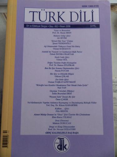 Türk Dili Dil ve Edebiyat Dergisi 2006 / 652