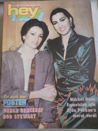 Hey Dergisi 1980 / 14 Kapak Nükhet Duru - Poster Orhan Gencebay Rod St