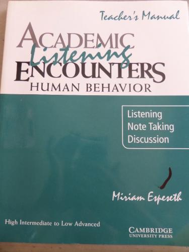 Academic Listening Encounters Human Behavior Charles Oliver