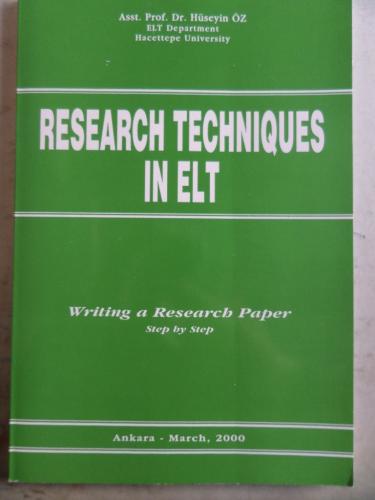 Research Techniques In Elt Hüseyin Öz