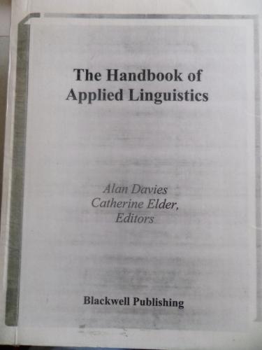 The Handbook of Applied Linguistics* Alan Davies