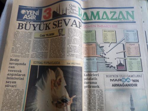 Çağdaş Gazete Yeni Asır 22 Haziran 1984 Ramazan Eki