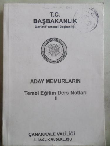Aday Memurların Temel Eğitim Ders Notları II