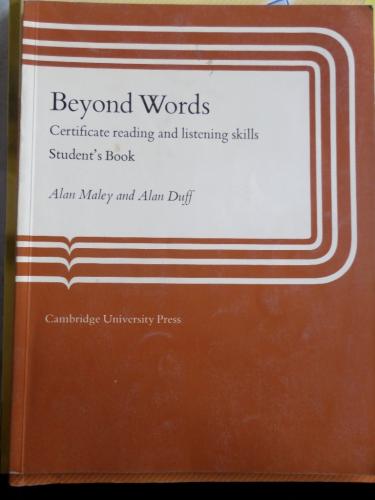 Beyond Words Student's Book Alan Maley
