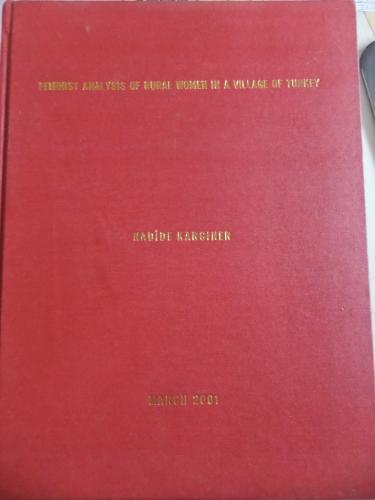 Feminist Analysis Of Rural Women In A Village Of Turkey
