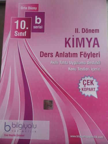 10. Sınıf II. Dönem Kimya Ders Anlatım Föyleri