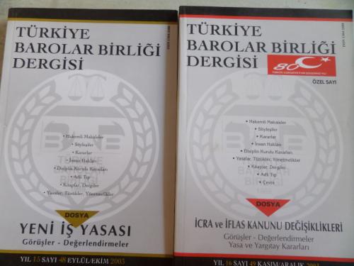Türkiye Barolar Birliği Dergisi 2003 / 48-49