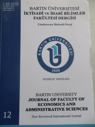 Bartın Üniversitesi İktisadi ve İdari Bilimler Fakültesi Dergisi 2015 