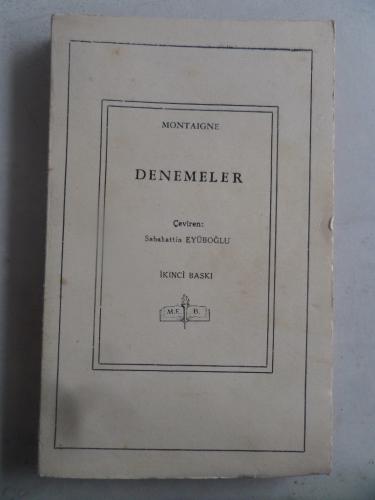 Montaigne Denemeler Montaigne