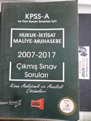 Hukuk - İktisat Maliye - Muhasebe 2007 -2017 Çıkmış Sınav Soruları