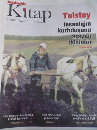 Aydınlık Gazetesi Kitap Eki 15 Temmuz 2016 - Tolstoy İnsanlığın Kurtuluşunu Arayan Düşünür