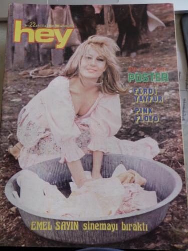 Hey Dergisi 1980 / 22 Kapak Emel Sayın Sinema'yı Bıraktı - Poster Ferd