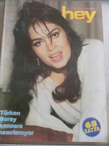 Hey Dergisi 1981 / 12 Kapak Türkan Şoray Konsere Hazırlanıyor