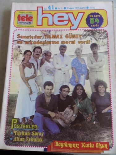 Hey Dergisi 1979 / 41 Kapak Yılmaz Güney - Poster Türkan Şoray - Tv Ma