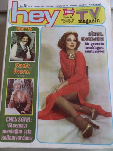 Hey Dergisi 1977 / 9 KapakSibel Egemen- Poster Kadir İnanır - TV Magaz