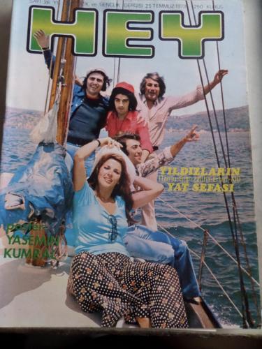 Hey Dergisi 1973 / 36 Kapak Yıldızların Yat Sefası - Poster Yasemin Ku