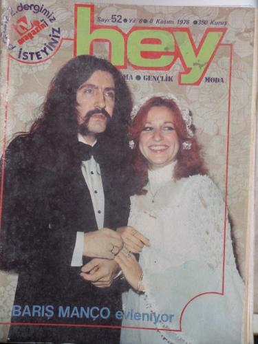 Hey Dergisi 1976 / 52 Kapak Barış Manço Evleniyor - Tv Magazin Ekiyle 