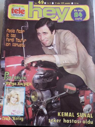 Hey Dergisi 1979 / 49 Kapak Kemal Sunal Şeker Hastası Oldu - Poster Hü