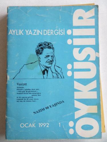 Öykü Şiir Aylık Yazın Dergisi 1992 / 1