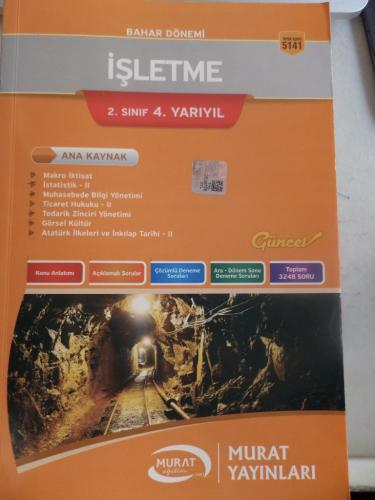 2. Sınıf İşletme 4. Yarıyıl Bahar Dönemi