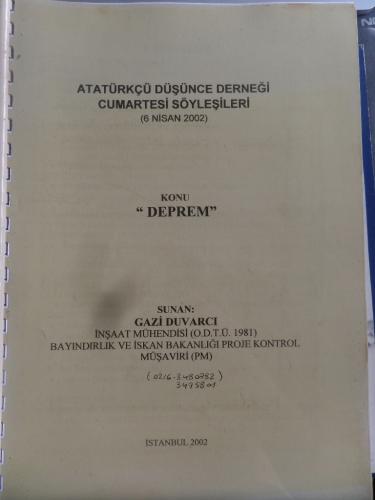 Konu Deprem Ders Notları